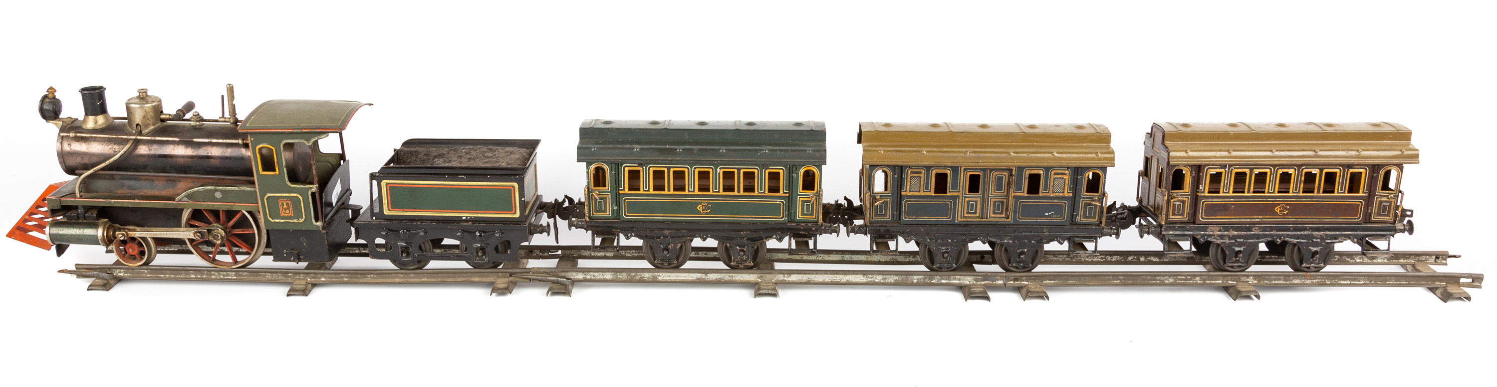 EARLY GERMAN TIN CARRETTE STEAM