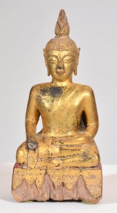 EARLY GILTWOOD AYUDHYA, 9 1/4"