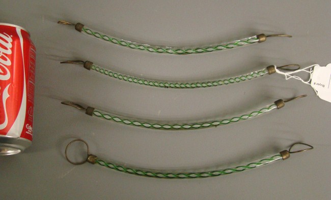 Early glass curtain tiebacks.