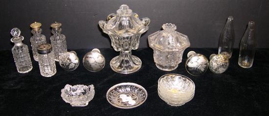 Early glass including: two pairs