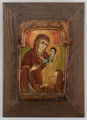 EARLY GREEK ICON, MOTHER OF GO