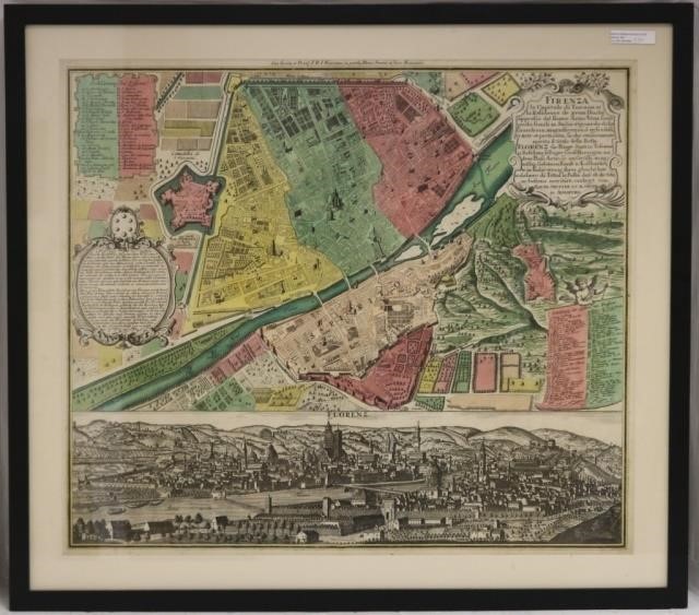 EARLY HAND COLORED MAP OF