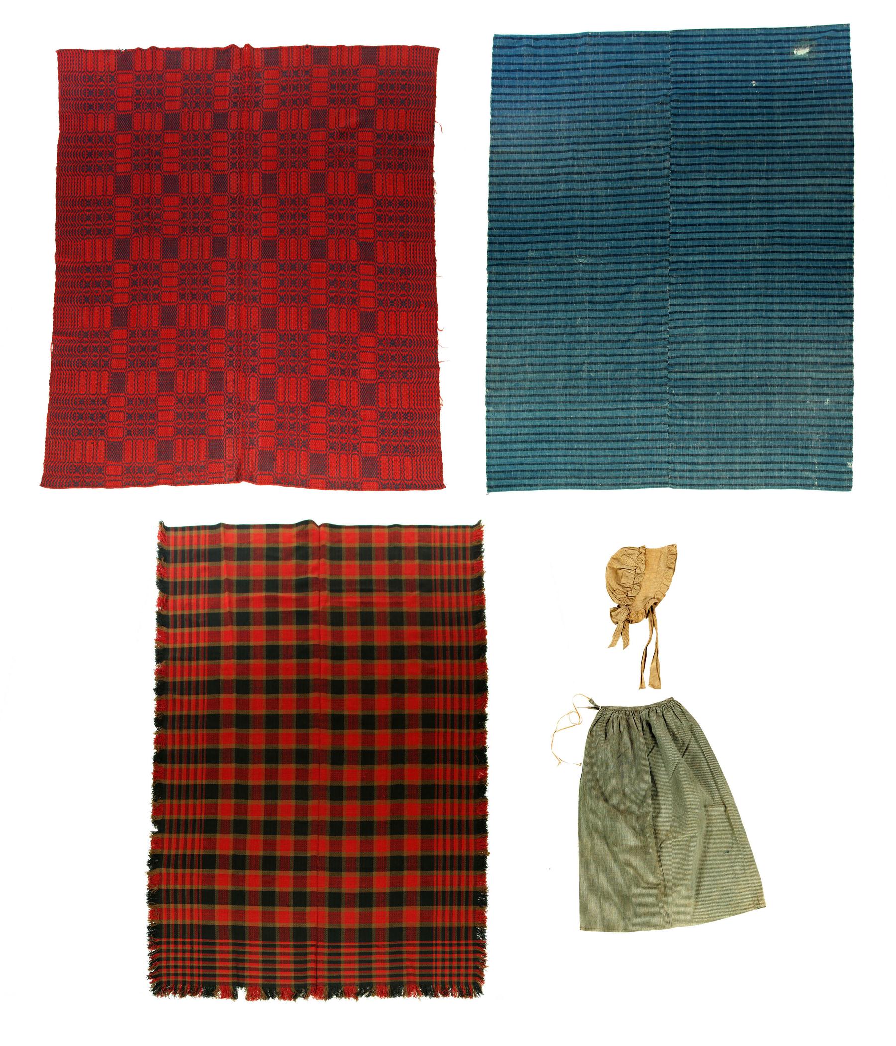 EARLY HOMESPUN TEXTILES.  American