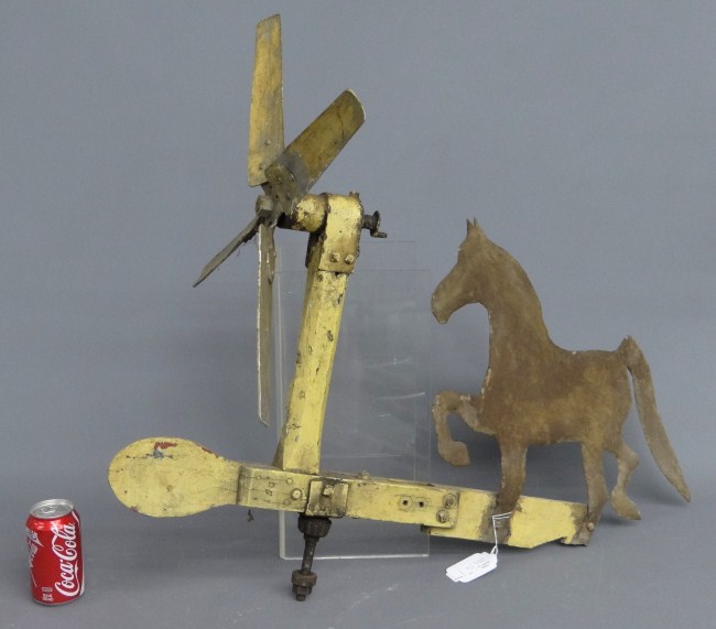 Early horse whirligig in original
