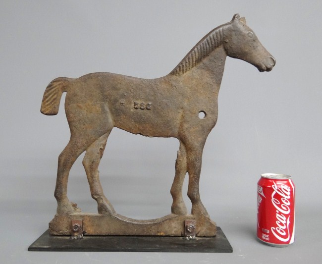 Early horse windmill weight. 12'' W