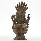 EARLY INDIAN BRONZE GANESHA PO