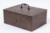 EARLY IRON LOCK BOX- Probably