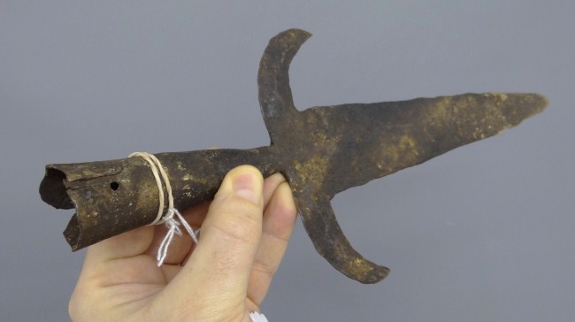 Early iron pike head. 13'' Ht.