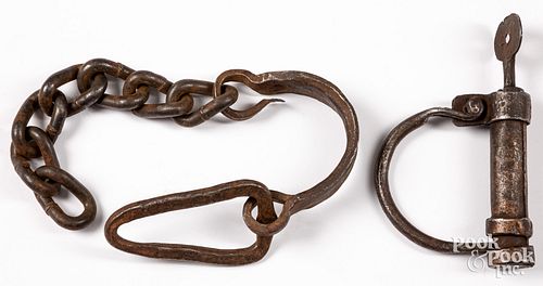 EARLY IRON SMOKEHOUSE LOCK,