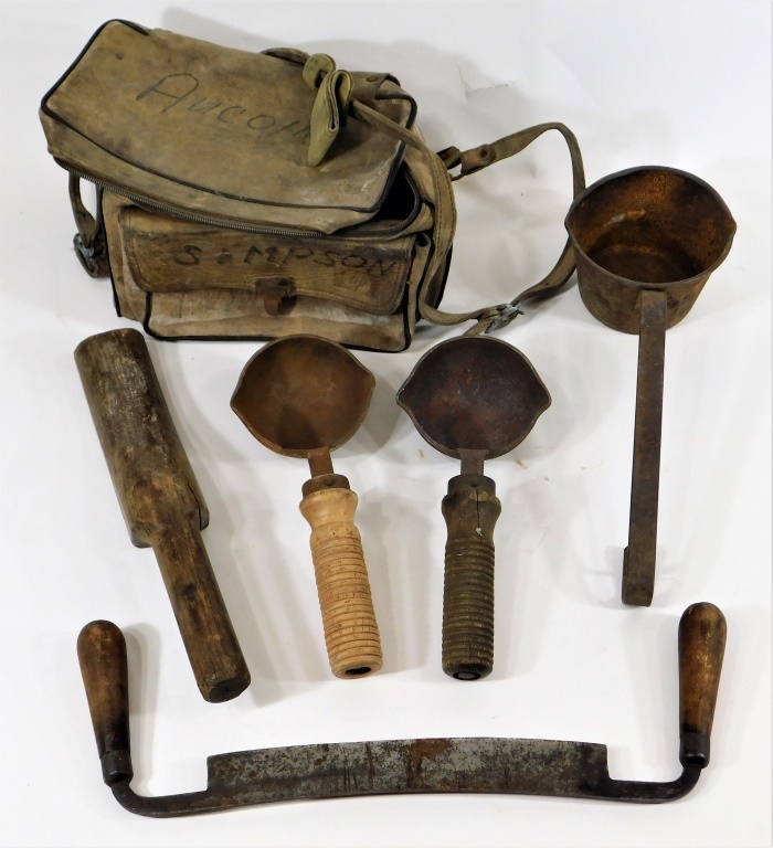 EARLY IRON & WOOD TELEPHONE LINEMAN