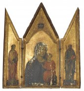 EARLY ITALIAN TRIPTYCH DEVOTIO