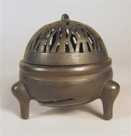 Early Japanese bronze censer   