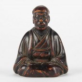 EARLY JAPANESE MONK CARVING "R