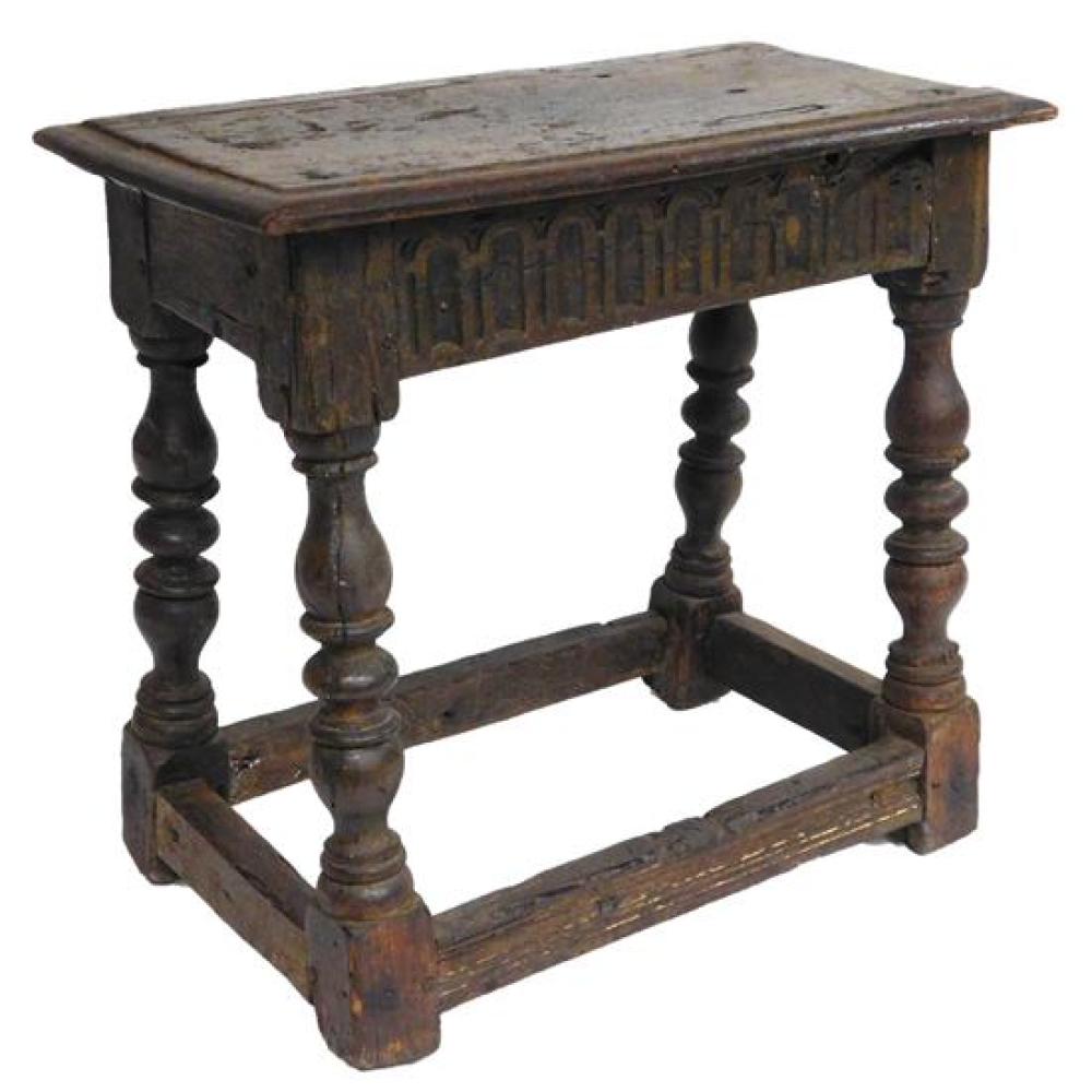 EARLY JOINT STOOL, JACOBEAN FORM,