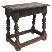EARLY JOINT STOOL, JACOBEAN FO