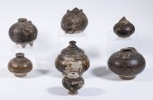 EARLY KHMER BROWN GLAZED STONE