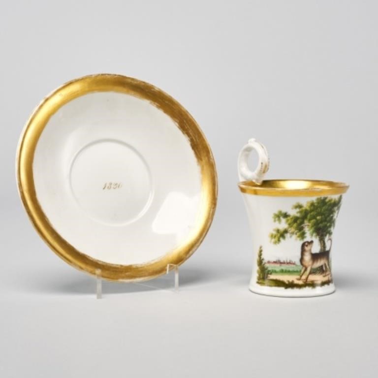 EARLY KPM TEACUP & SAUCERKPM teacup