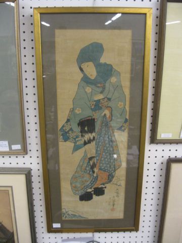 Early Large Japanese Woodblock lady