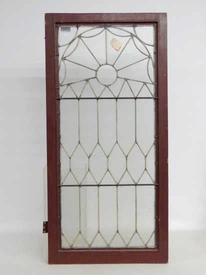 Early leaded glass door. 20'' x