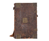 EARLY LEATHER-BOUND GERMAN BIB