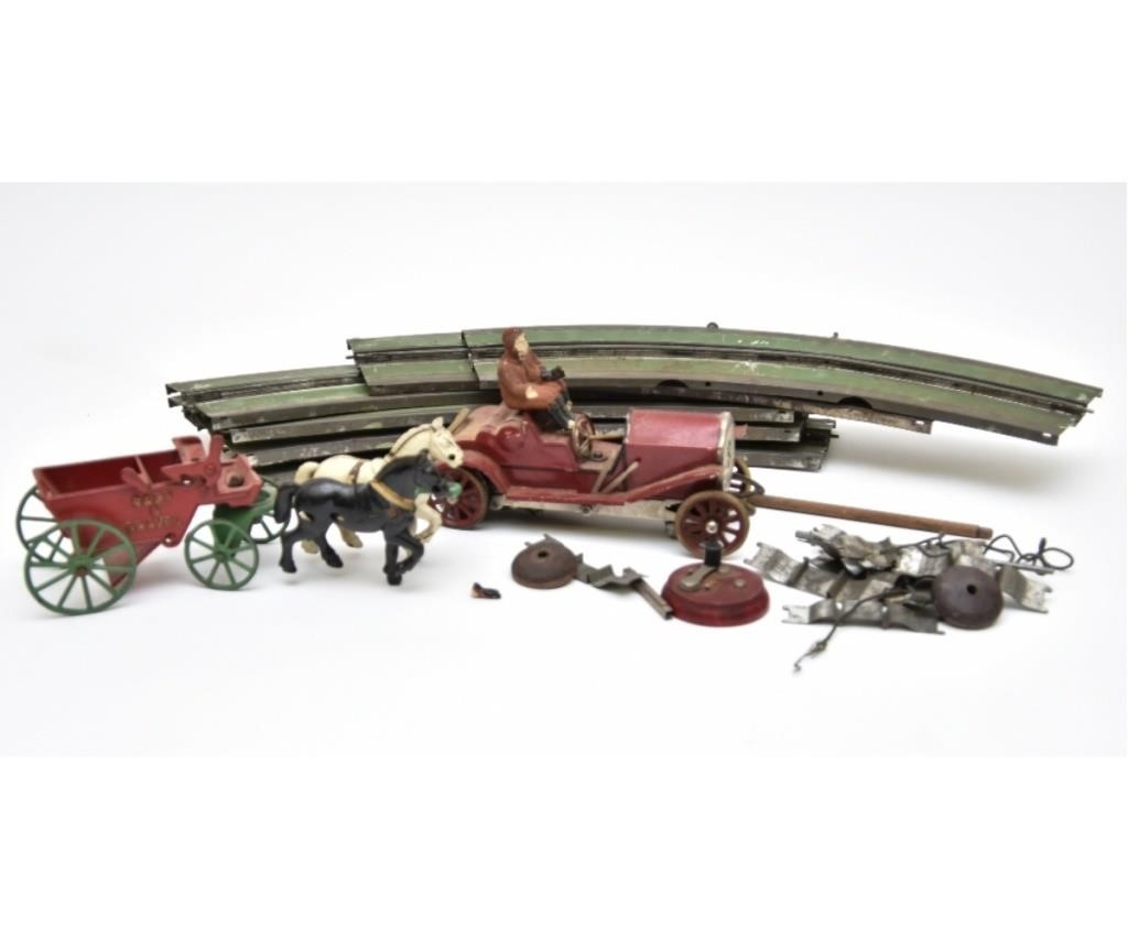 Early Lionel slot car, pressed