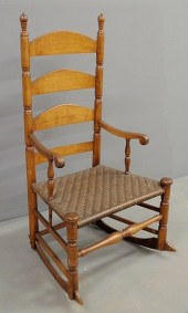 Early maple four-slat armchair