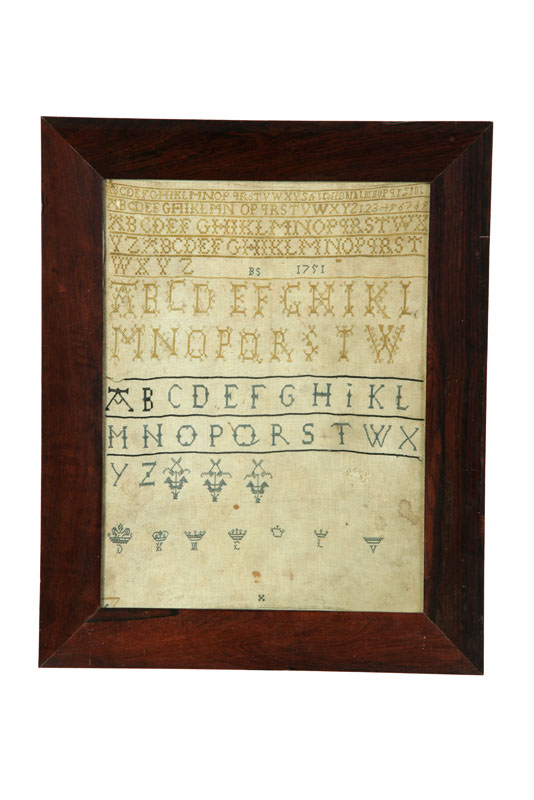EARLY MARKING SAMPLER.  American or