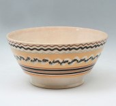 EARLY MOCHAWARE BOWL: 19th cen