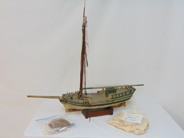 EARLY MODEL SCHOONER, SAILBOAT,