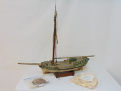 EARLY MODEL SCHOONER, SAILBOAT