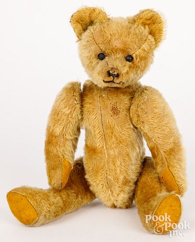 EARLY MOHAIR TEDDY BEAR, WITH