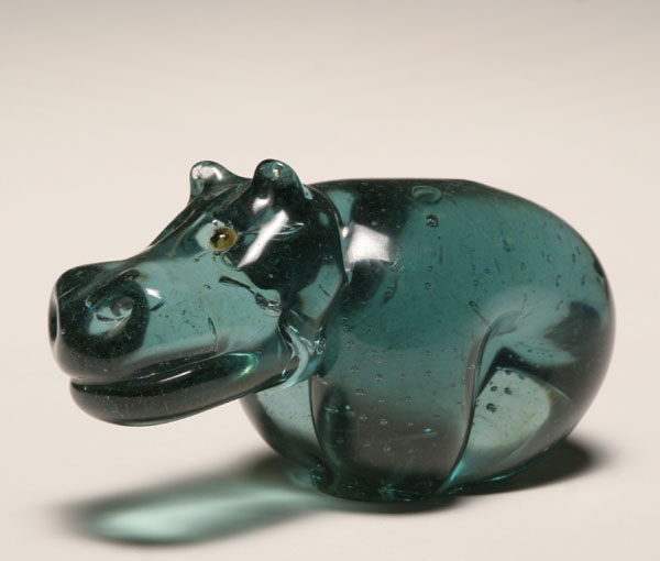 Early Murano art glass hippo, style
