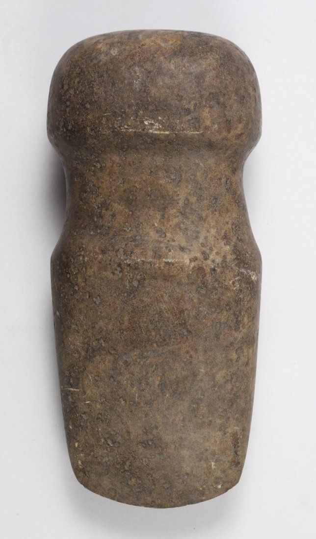 EARLY NATIVE AMERICAN GROOVED STONE