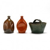 EARLY NC ART POTTERY, THREE IT