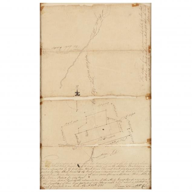 EARLY NC PLAT SHOWS ACREAGE BETWEEN