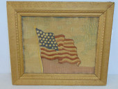 EARLY NEEDLEWORK, US FLAG, FLA