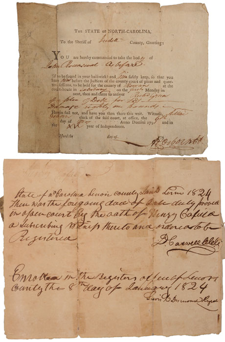 Early North Carolina Ephemera mid
