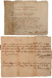 Early North Carolina Ephemera