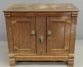 Early oak cased icebox with a