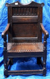 Early Oak Wainscote Chair (som