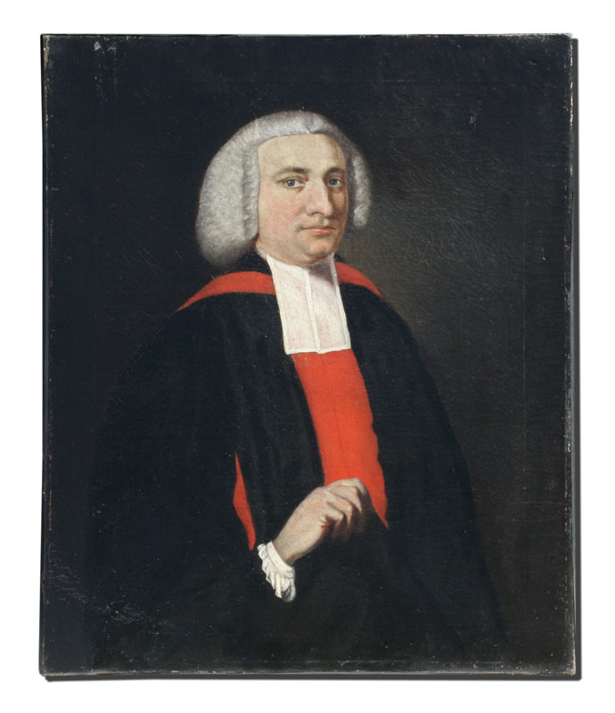 EARLY OIL ON CANVAS PORTRAIT OF A