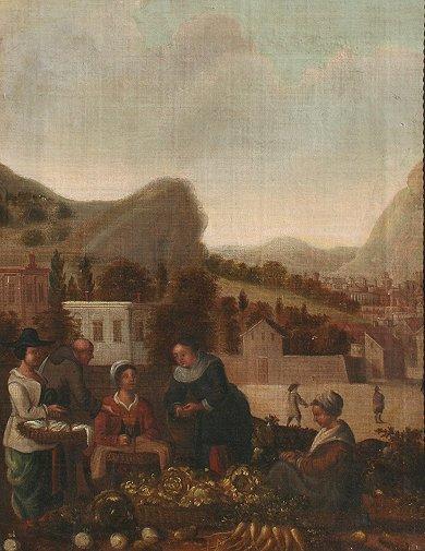 EARLY OIL PAINTING MANNER OF
