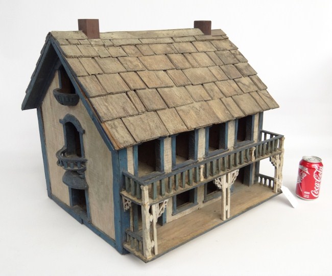 Early painted birdhouse. 23'' W