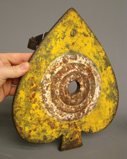 Early painted cast iron spade