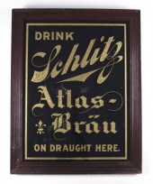 EARLY PAINTED GLASS SCHLITZ BE