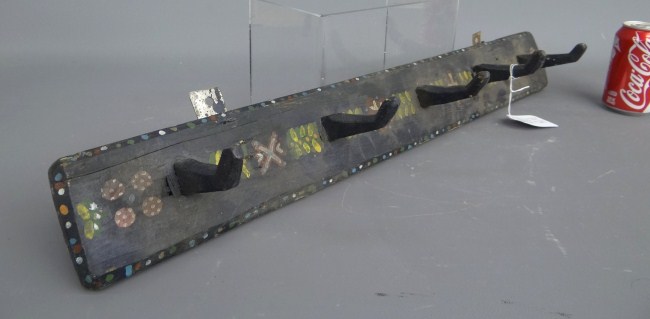Early painted peg rack. 28''