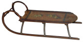 EARLY PAINTED SLED, AMERICAN,