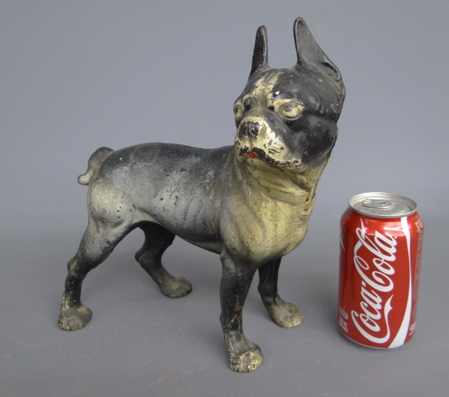 Early painted terrier doorstop.11''
