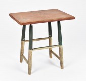 EARLY PAINTED WINDSOR TAP TABL