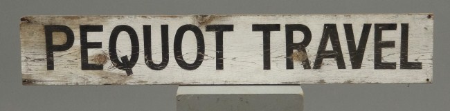 Early painted wood trade sign